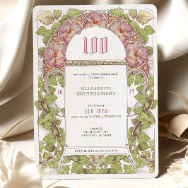 100 Convite de Aniversário Art Nouveau Alphonse Mu