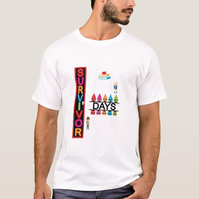 100 Dias De Camisa De Capa Longa Da Escola Para Pr (Frente)