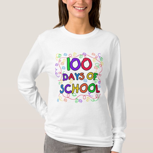 100 dias de Camisetas e presentes escolares (Frente)