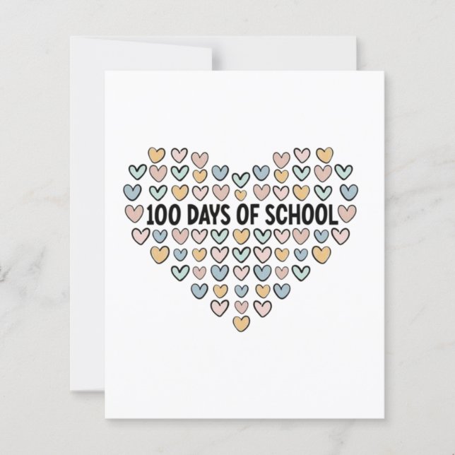 💖 100 dias de Design de Coração Escolar (Frente)