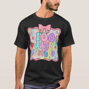 100 Dias de Escola Camiseta Preppy para Crianças e