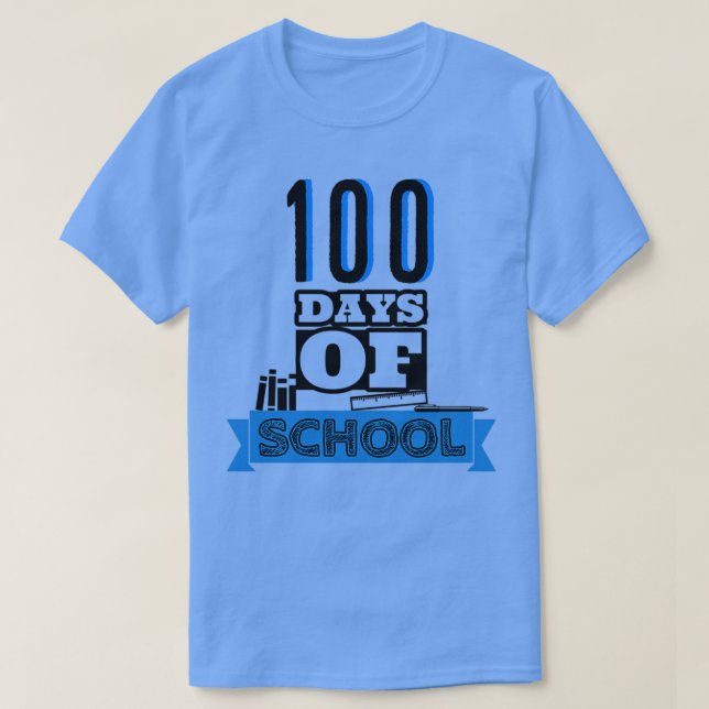 100 Dias De Presença De Camisa Escolar Para Profes (Frente do Design)