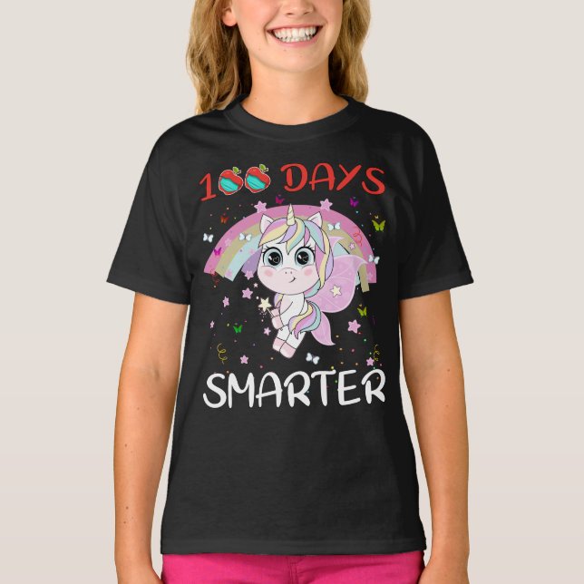 100 dias de vestimenta de camiseta Unicórnio Menin (Frente)