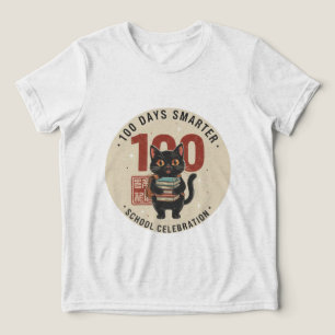 100 Dias Mais Inteligente Camiseta Fofa do 100º Di