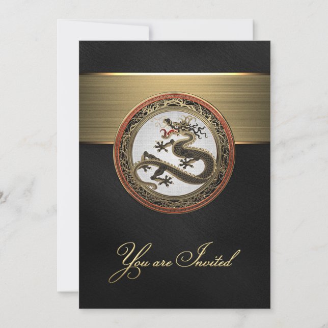 [100] Dragão Oriental Dourado e negro (Frente)
