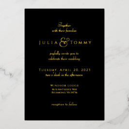 (100% Folha) Preto e Dourado Elegante