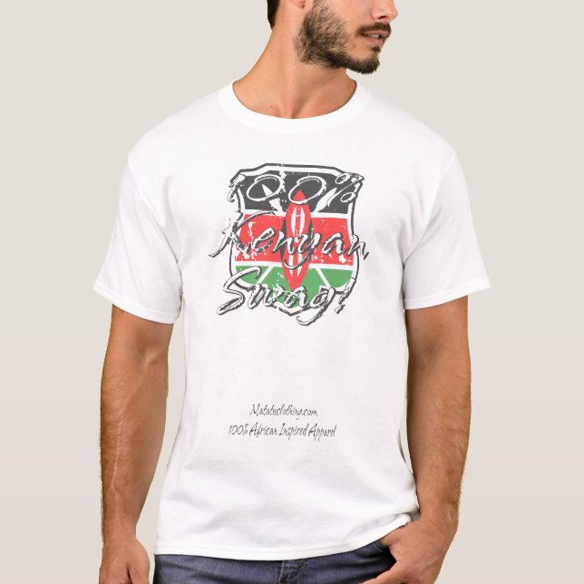 100%KENYAN CAMISA dos GANHOS T (Frente)