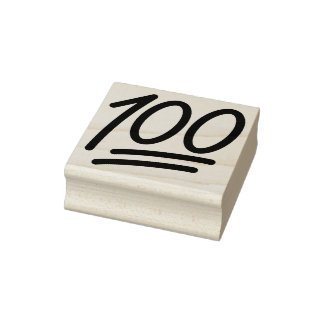 100 Pontos Carimbo Emoji Wood Art