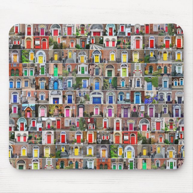 100 Rainbow Doors of Dublin Mousepad (Frente)