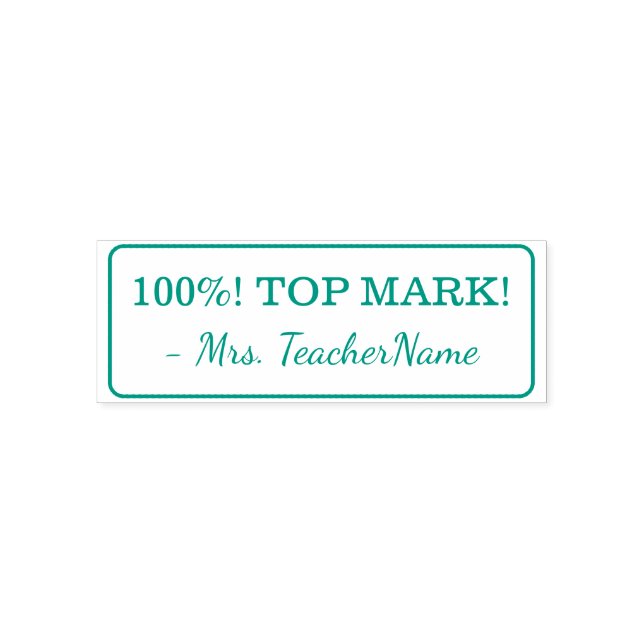 "100%! TOP MARK! Carimbo de borracha do tutor (Design)