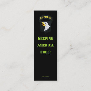 101rua da divisão aérea vet patches Cartão de visi