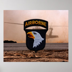101st Poster gritando transportado por via aérea