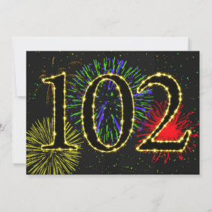 102º convite à festa de aniversário