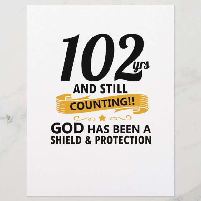 102 anos e ainda contando aniversário (Frente)