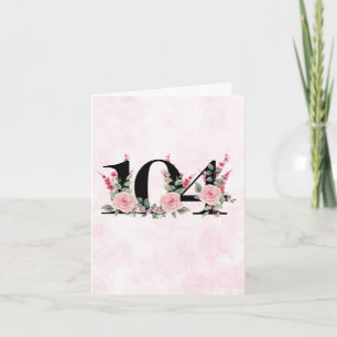 104.º Cartão de Aniversário - Idade Floral 104