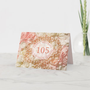 105th Cartão de aniversário para a avó, as pér