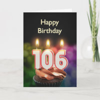 106.º Cartão de aniversário com Velas