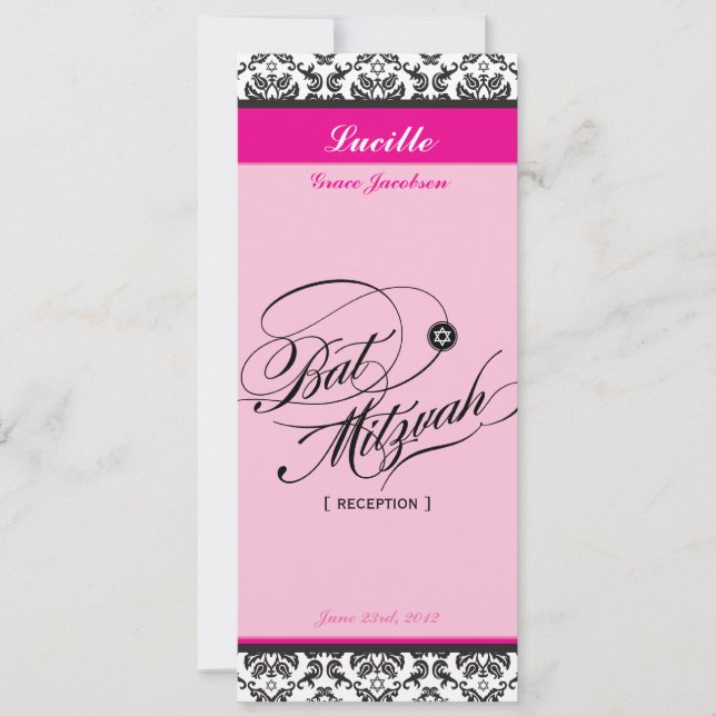 107 Jodene - BAT MITZVAH CONVITES :: recepção (Frente)