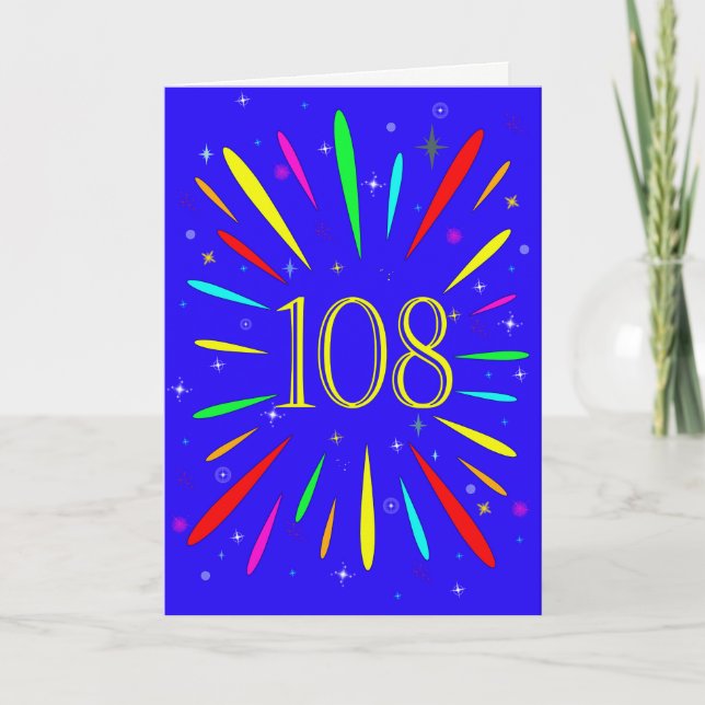 108.º Cartão de Explosão de Aniversário (Frente)