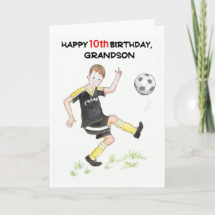 10.º Cartão de aniversário para um neto - Jogador