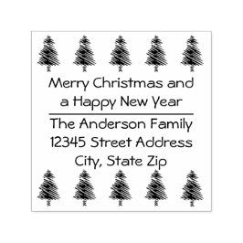 10 Árvores de Natal - Carimbo de Autoimpressão Qua