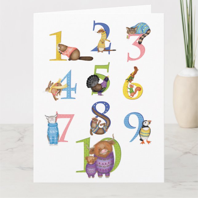 10 Cartão de vazio para animais escoceses (Frente)