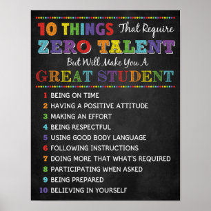 10 Coisas Para Ser Um Poster De Estudante excelent