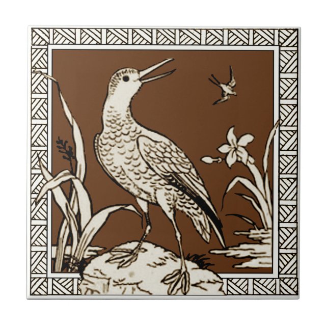 10 dos 12 Repro 1880s Minton Mocha Bird Series (Frente)