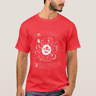 10 Humano 90 Bactérias Camiseta Divertida de Micro