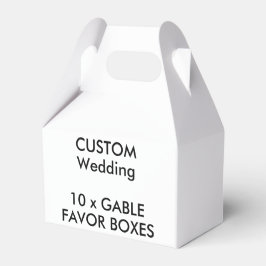 10 x CAIXAS FAVOR GABLE de Casamento Personalizado