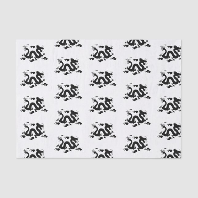 10lb lenço de papel feito sob encomenda, DRAGÃO (Frente )