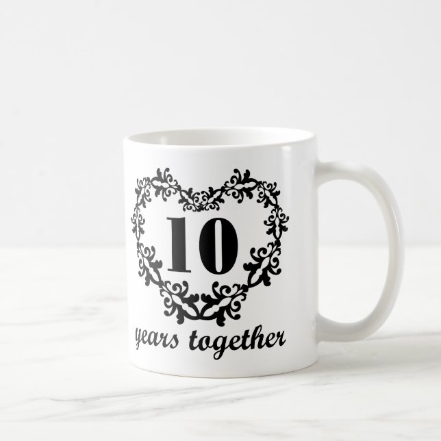 10o Do aniversário dos anos caneca do presente do (Direita)