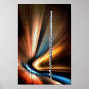 10x14 Poster de flauta ou imagem para músico