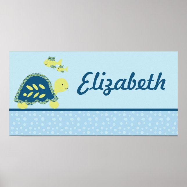 10x20 Arte de Enfermeiro Nome Impressão Turtle Rec (Frente)