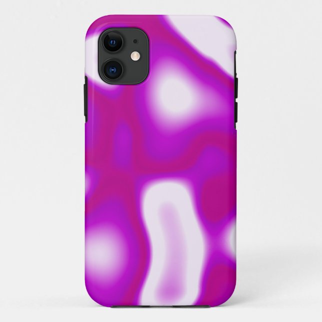 11 Capa abstrata rosa branca e roxa para iPhone (Verso)