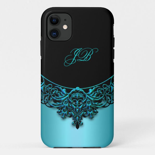 11 Capa Case-Mate para iPhone 5 Azul Teal Preto (Verso)