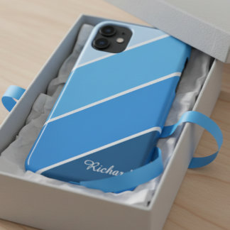 11 Capa de iPhone Azul Personalizada com Nome para El