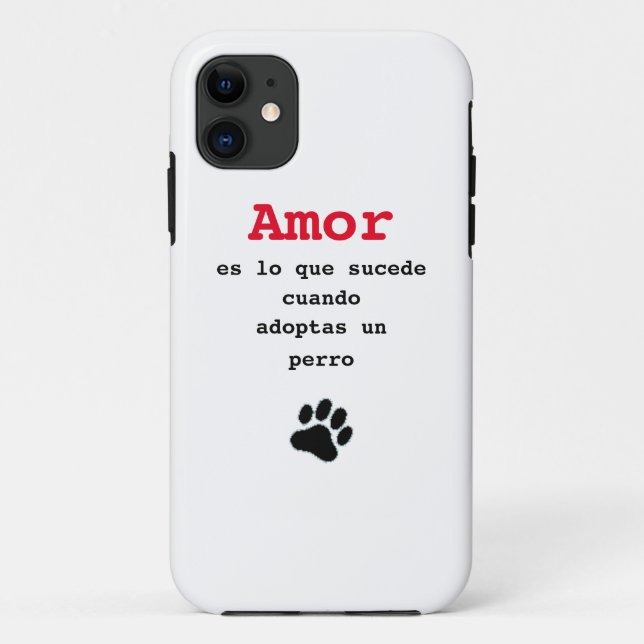 11 Capa para Iphone adoptar un perro (Verso)