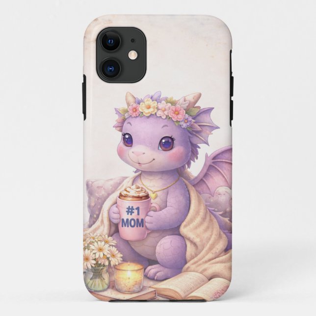 11 Capa Resistente para iPhone da Mamãe Dragão Aconch (Verso)