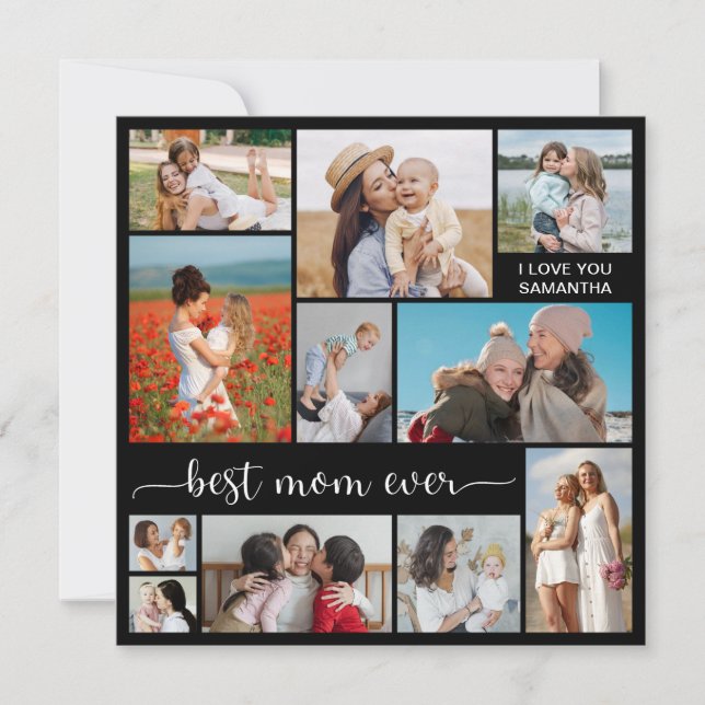 11 Foto Colagem Melhor Cartão de Saudação Mãe Algu (Frente)