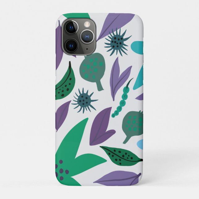 11 Pro Capa Case-Mate para iPhone com flores azuis (Verso)