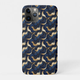 11 Pro Capa decorativa de mármore azul escuro para iPhone