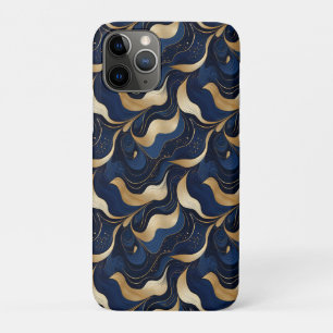 11 Pro Capa decorativa de mármore azul escuro para iPhone