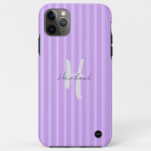 11 Pro Max Capa para iPhone / iPad Lavanda Roxo Listrada