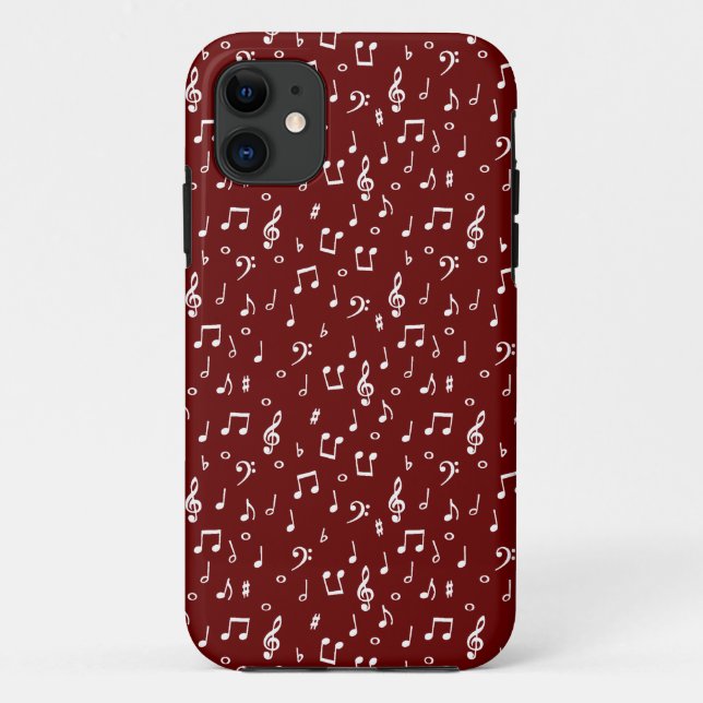 11 símbolos musicais capa Case-Mate para iPhone (Verso)