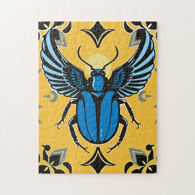 11x14 Art Deco Scarab Quebra-cabeça para Pessoas C (Vertical)