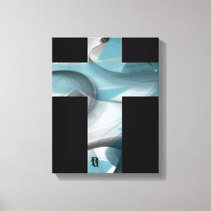 11x14" Arte Abstrato Tendência Canvas Preto Branco