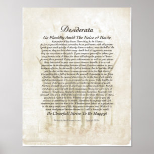 11x14+mais poster dos Desiderata na paz Lillies