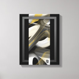 11x14" Tendência Arte Abstrata Canvas Preto Branco