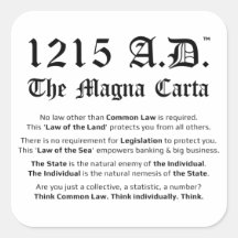 1215 A.D.™ Os Adesivos de Lei Comum da Magna Carta